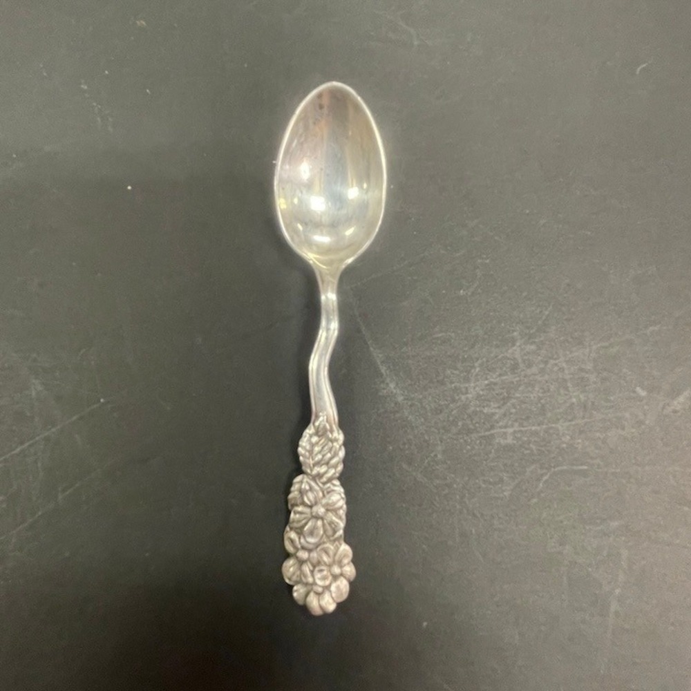 Antique German Sterling Silver Spoon Alvin Mfg Company Floral Ornate SS8